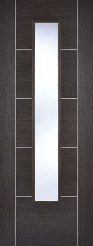 Vancouver Dark Grey Glazed Laminate Door 