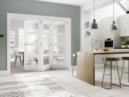 Smart Fold White Primed Room Divider