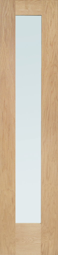 Oak Suffolk Etched Glazed Room Divider with Demi Panels