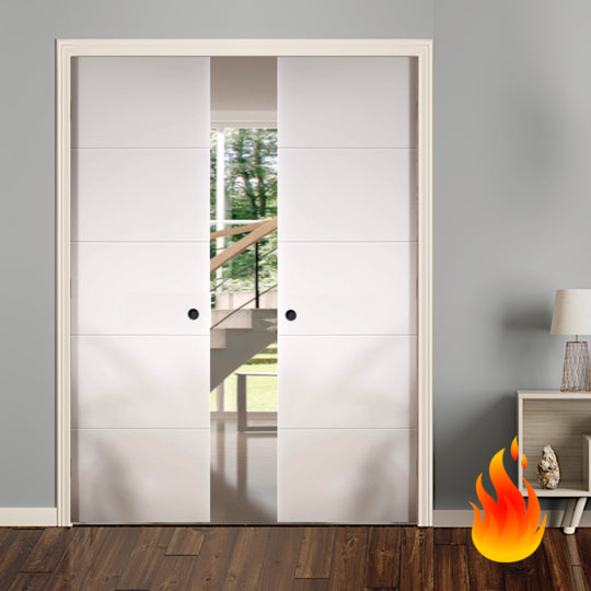 Double Fire Pocket Door Frame
