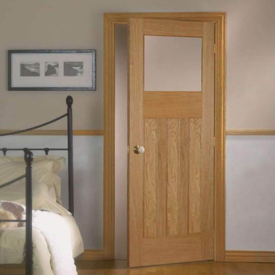 1930 3 Panel 1 Light Unglazed Door