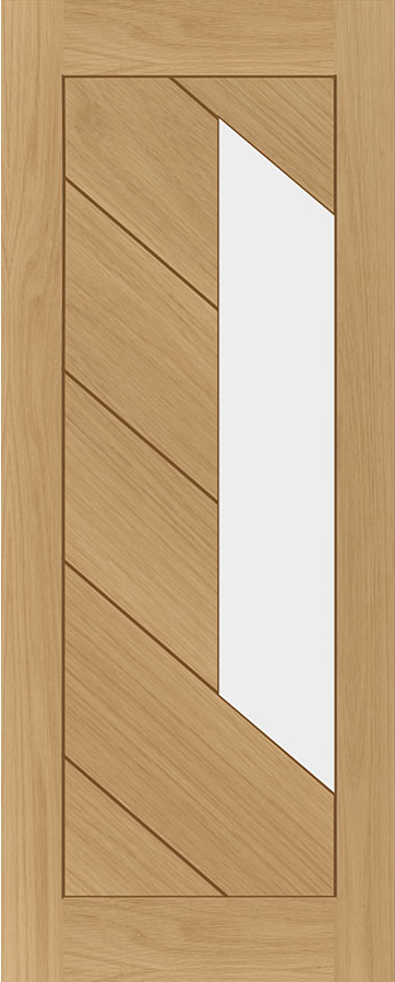 Torino Oak Clear Glazed Internal Door