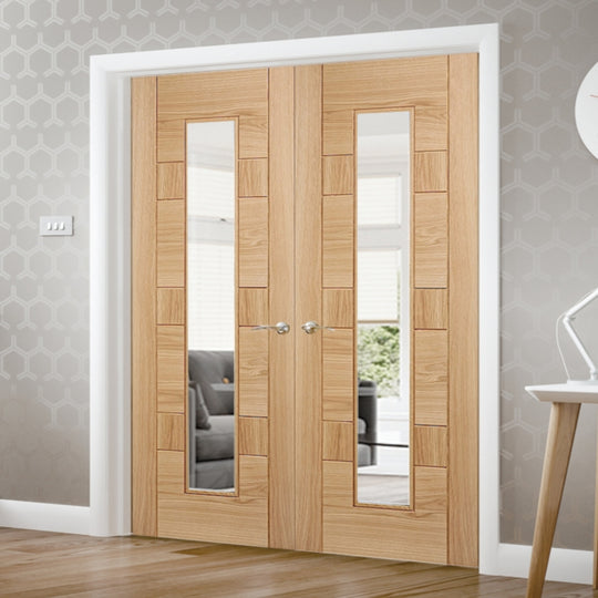 Edmonton French Doors with Clear Glass Fully Finished