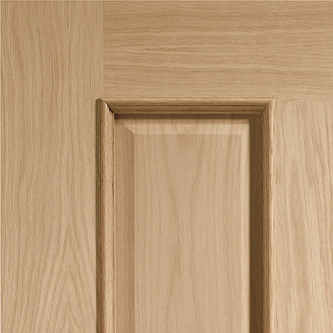 Victorian 4 Panel Oak Door with Raised Mouldings Corner Profile