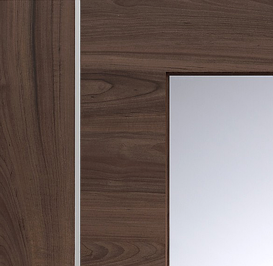 Forli Walnut Door With Clear Glass Small Image