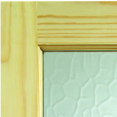  2XG External Clear Pine Door (Dowelled) with Flemish Glass Corner Image