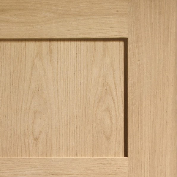 Oak Shaker 4P/4L Offset French Doors with Demi Panel