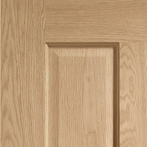 Victorian 4 Panel Internal Oak Fire Door with non Raised Mouldings Panel Image