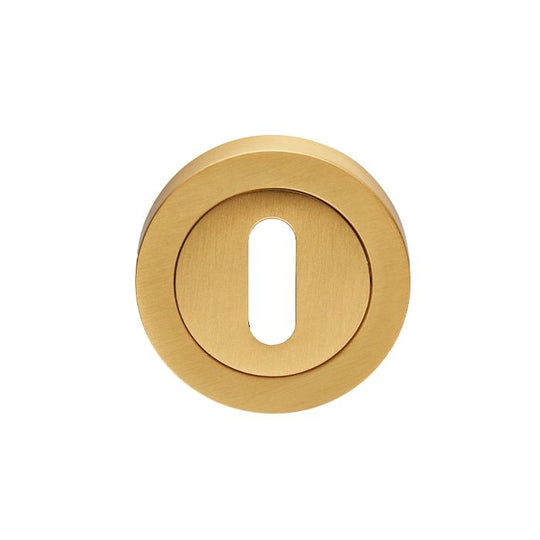 Varese Satin Brass Lock Escutcheon