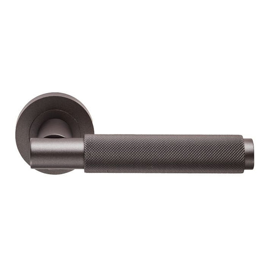 Varese Matt Bronze Knurled Lever on Rose
