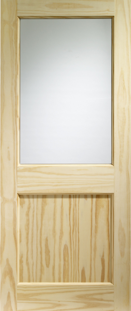 2XG External Clear Pine Door (Dowelled) with Clear Glass