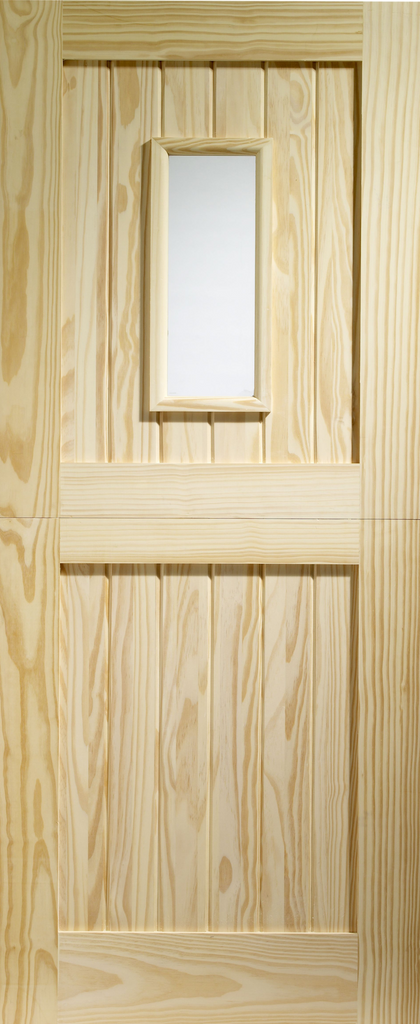 Stable 1 Light External Clear Pine Door (Dowelled) with Clear Glass