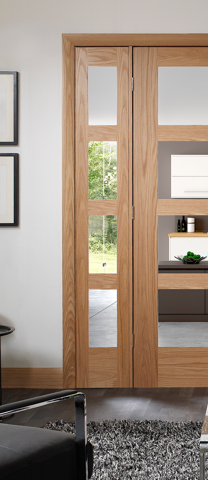 Shaker 4 Light Room Divider with Matching Demi Panels 