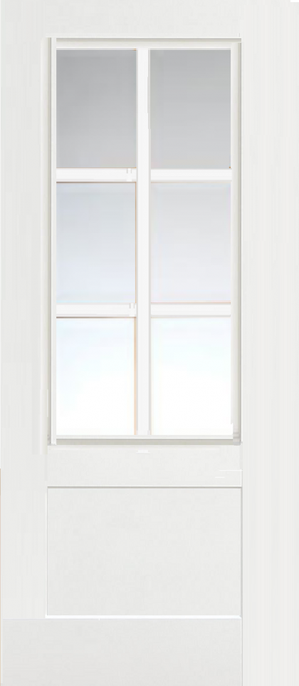 Custom Made White 6 Light Fire Door