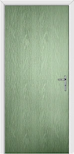 Folly Green Flush External Fire Door Set