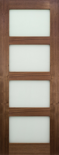Walnut Shaker Frosted Glazed Door Fully Finished