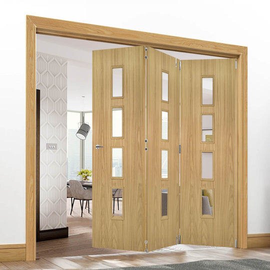 Galway Oak Clear Glazed Room Divider