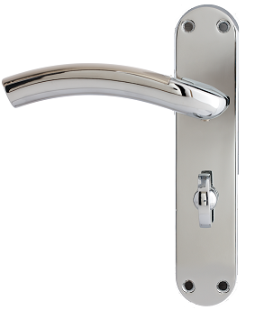 Garonne Lever on Backplate Bathroom Lock