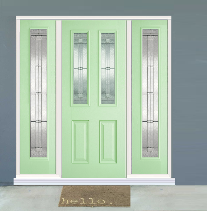 GRP Green Malton 2 Light Composite Grand Entrance Doors