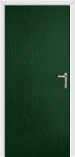 Green Modern Flush External Fire Door Set