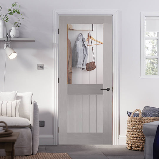Belize Light Grey 1L Glazed Internal Door