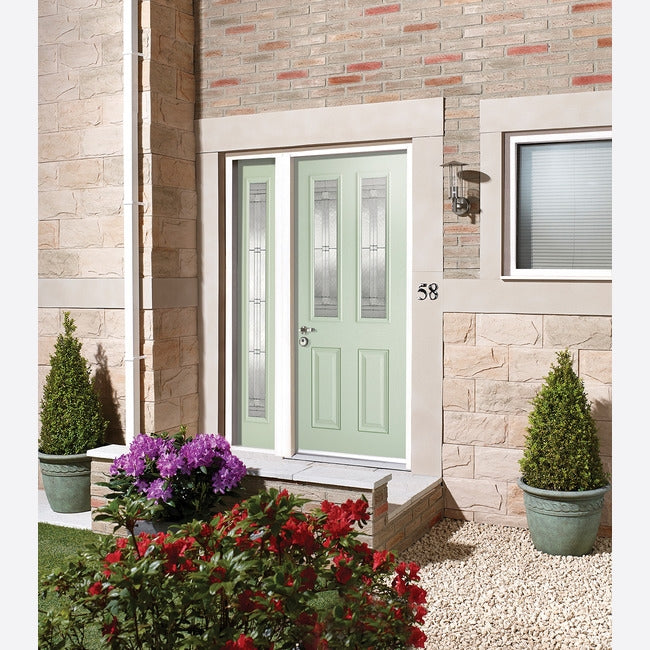 GRP Green Malton 2 Light Composite Grand Entrance Doors