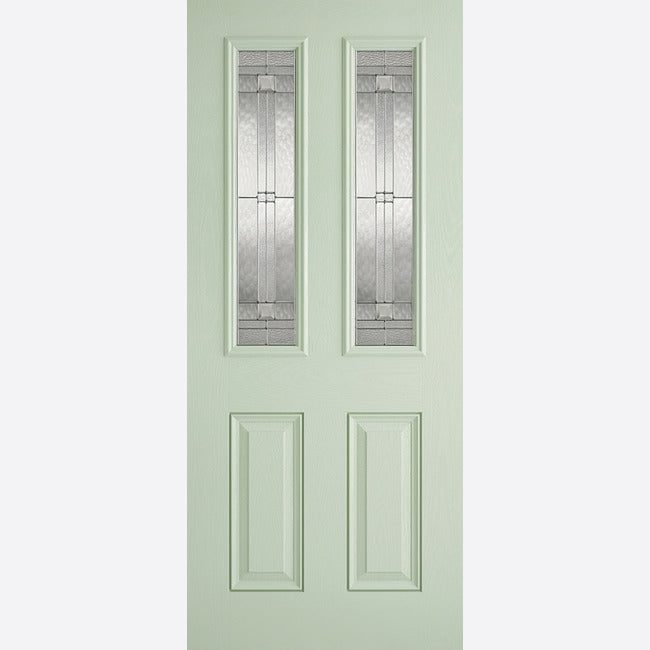 GRP Green Malton 2 Light Composite Grand Entrance Doors