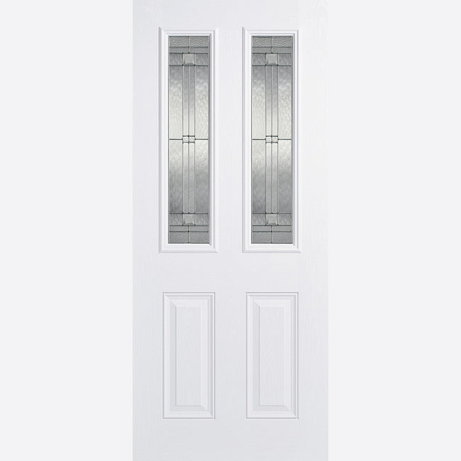 GRP White Malton 2 Light Composite Grand Entrance Doors