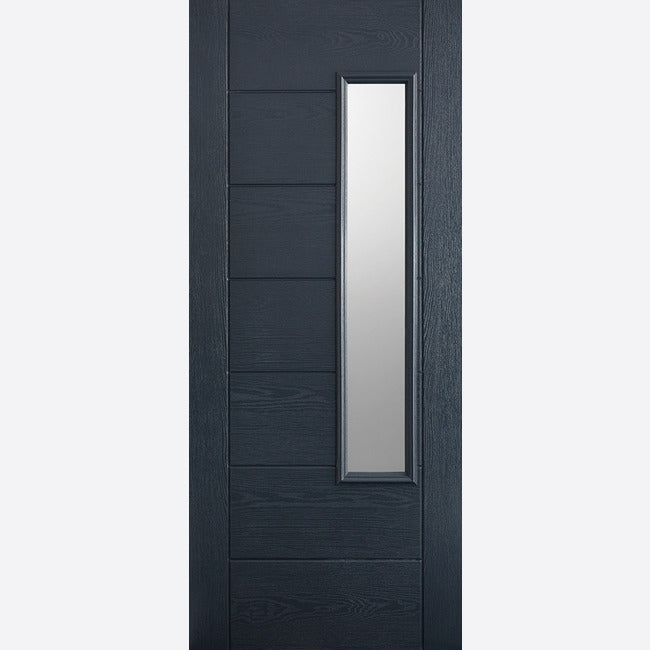 GRP Glazed Newbury Grey Composite Grand Entrance Doors