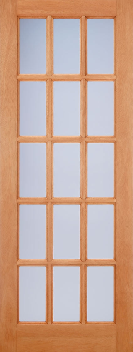 SA77 15 Light Double Glazed External Door with Clear Glass  