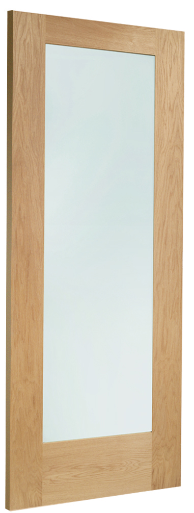 Oak Shaker Pattern 10 Clear Glazed French Doors 