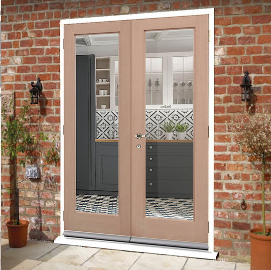 Pattern 20 Unglazed Hemlock External French Doors