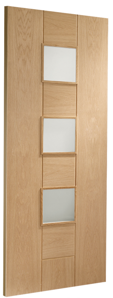 Messina Pre-Finished Oak with Clear Glass Skewed Image