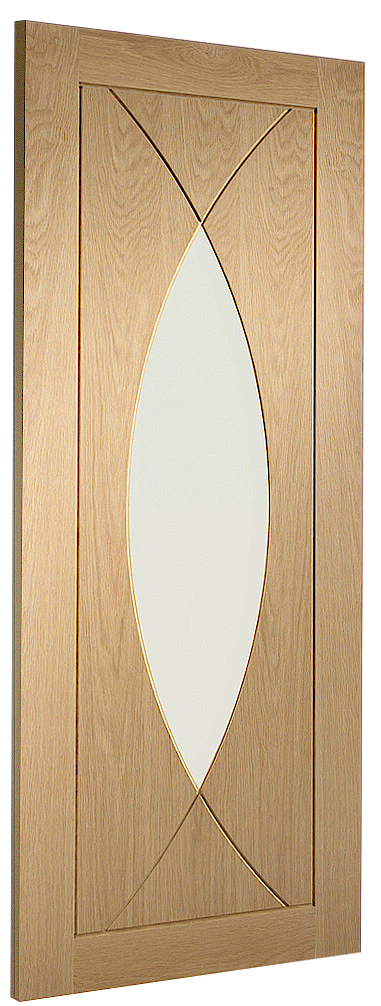 Pesaro with Clear Glass Unfinished Oak Skewed Image