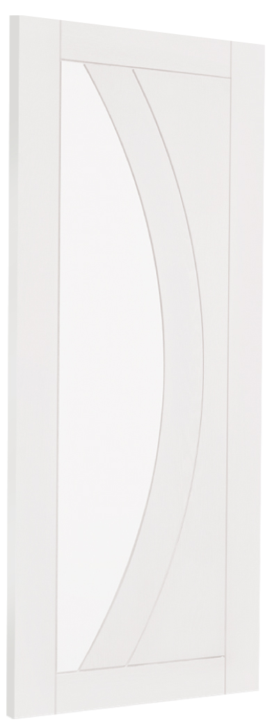 White Salerno Glazed Room Divider with 2 Demi Panels 