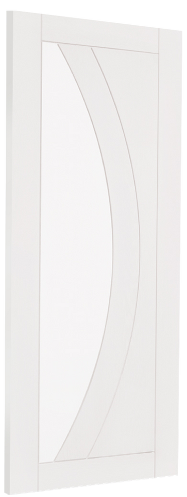 White Salerno Glazed Room Divider with 2 Side Panels 