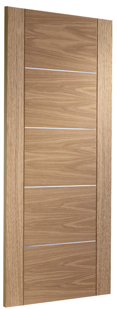 Portici Oak Internal Door Skewed Image