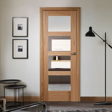 Sliding French Doors with Shaker Clear Glazed Doors 