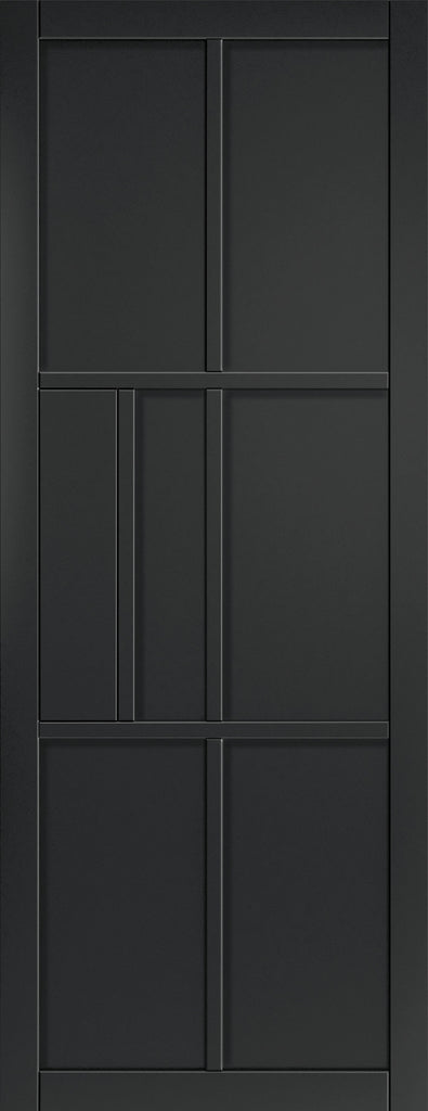 Civic Black Double Industrial Style Pocket Door Set