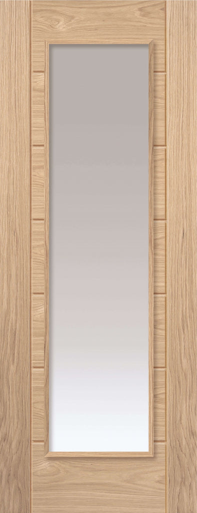 Oak Palomino Clear Glazed Internal Door 