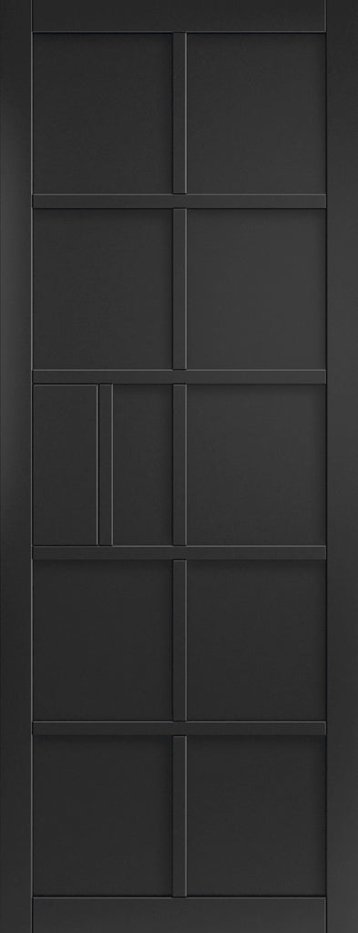 Plaza Black Industrial Style Door Pair