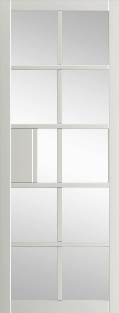 Plaza White Industrial Style Glazed Pocket Door Set