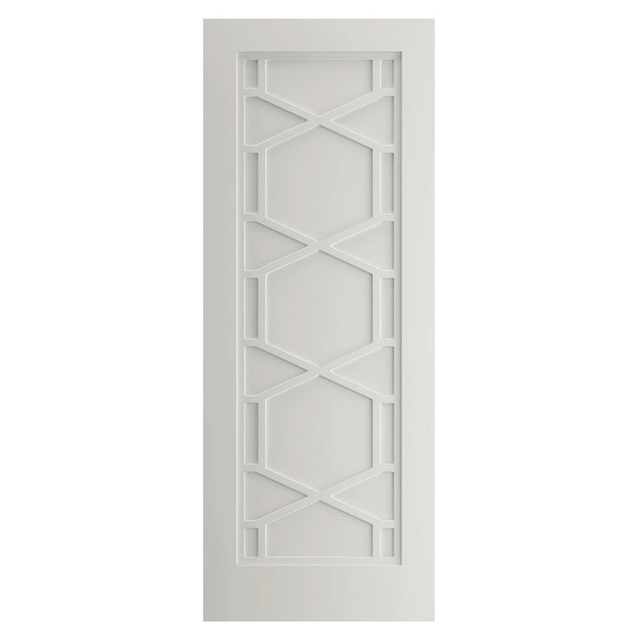 White Quartz Art Deco Internal Door Pair