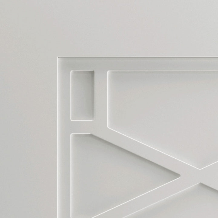 White Quartz Art Deco Internal Door Pair