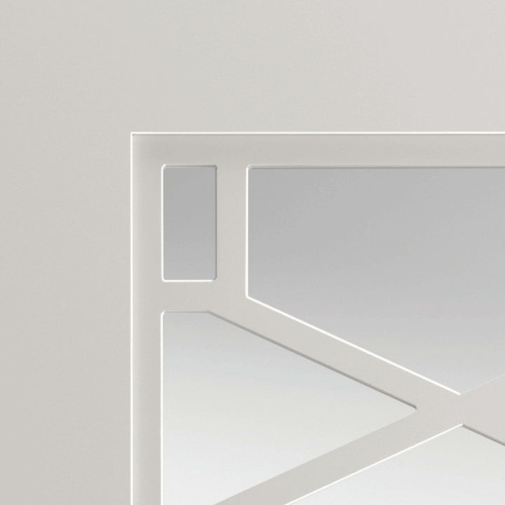 White Quartz Art Deco Glazed Door Pair 