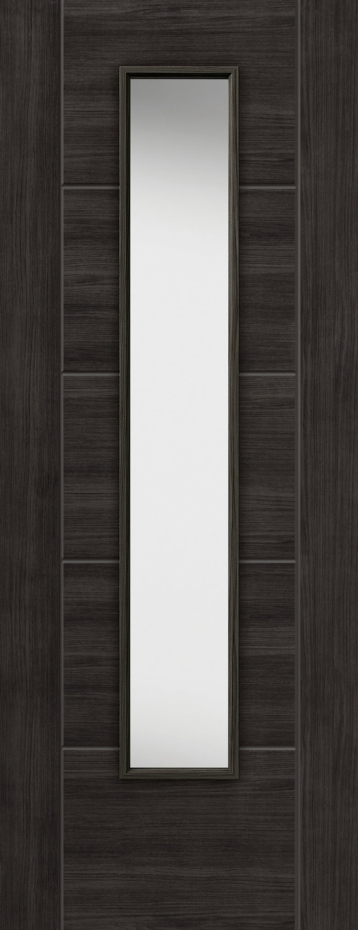 Tigris Cinza Dark Grey Laminate Glazed Door