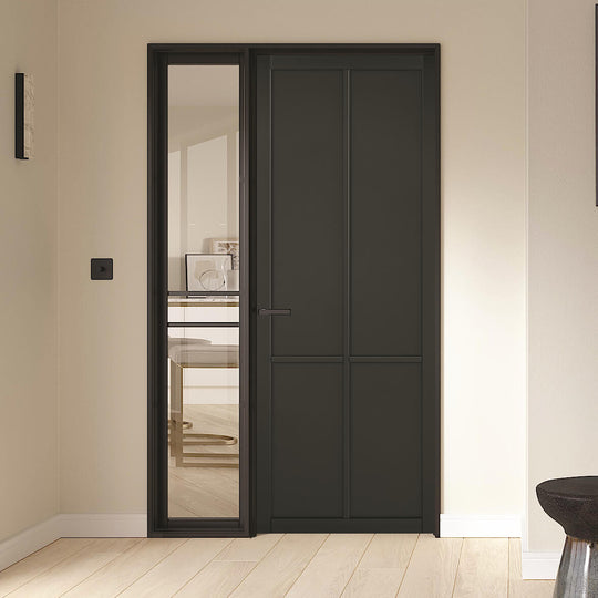 Black Liberty 4P Door with Fixed Demi Panel