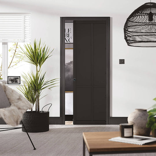 Liberty Black 4P Pocket Door System