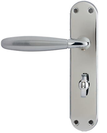 Loire Lever on Backplate Bathroom Lock