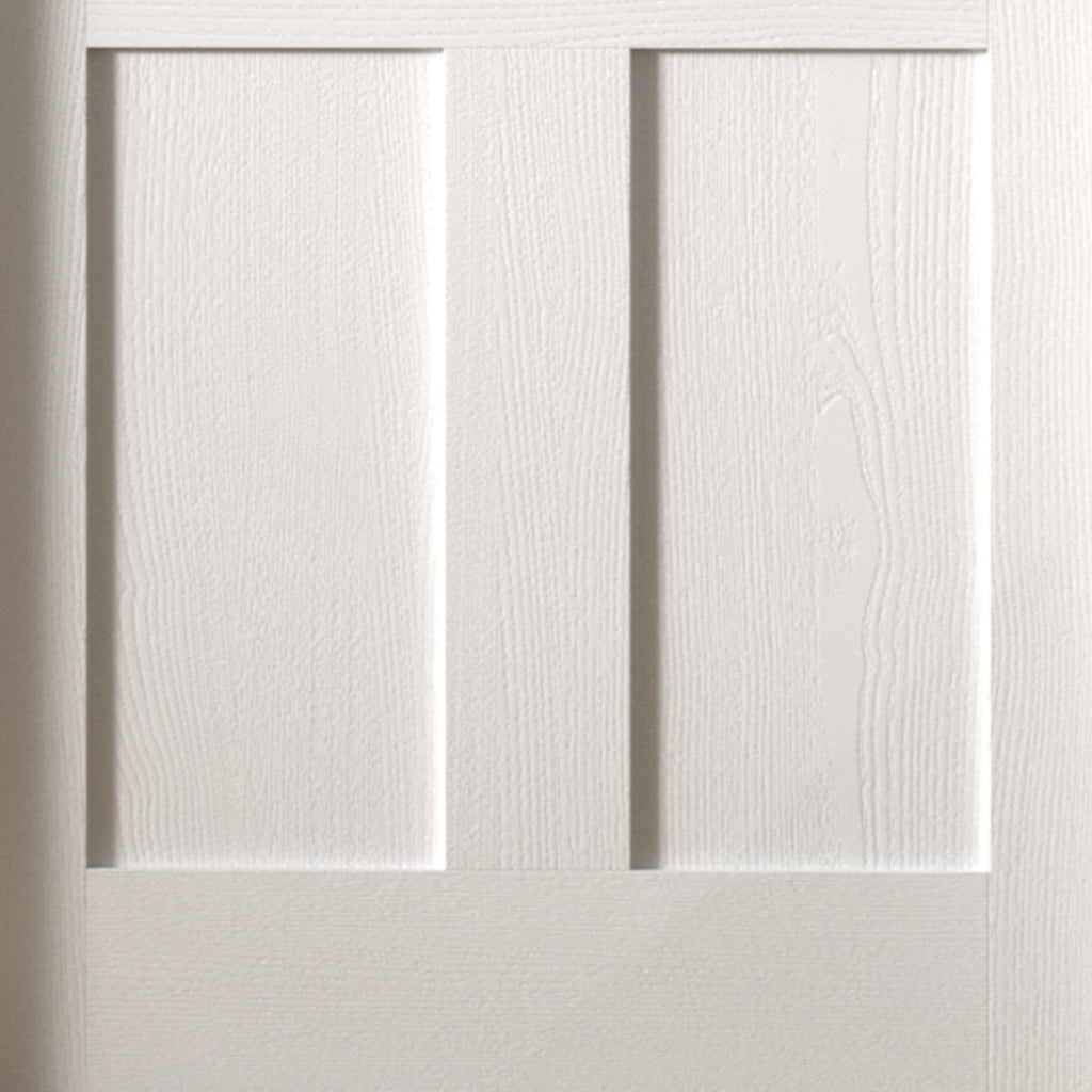 London Grained 2L Glazed White Internal Door 